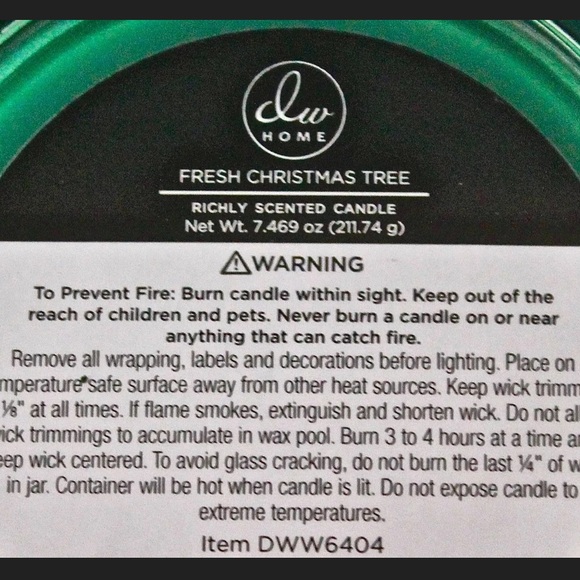 DW HOME CANDLE FRESH CHRISTMAS WOOD TINDER FLAME NEW - Picture 3 of 3